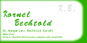 kornel bechtold business card