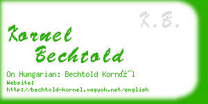 kornel bechtold business card